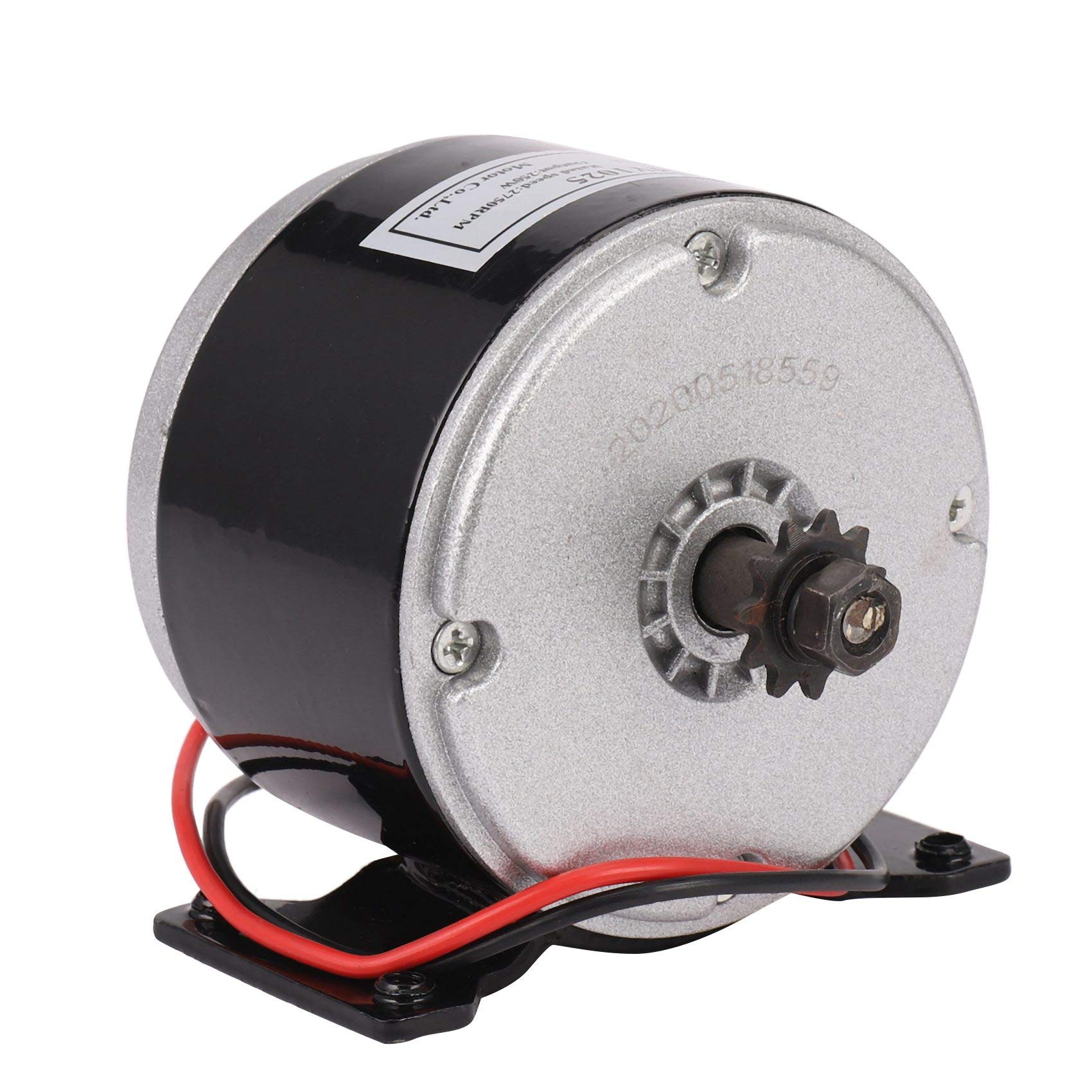 Motor eléctrico cepillado de 24 V, 250 W, 2750 RPM, cadena for patinete eléctrico, control de velocidad, color plateado
