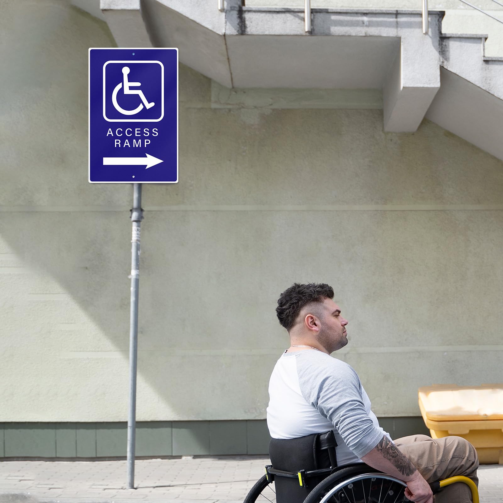 Snapklik.com : Handicap Access Ramp Sign 8 12 Inch Aluminum Waterproof ...