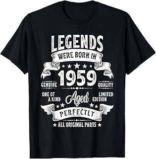 Birthday Decorations Co. Vintage 1959 Limited Edition 66 Year Old Gifts 66th Birthday T-Shirt