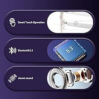 Vista 2 de Lentes inteligentes, gafas Bluetooth para mujeres y hombres, carga magnética, unisex, diseño de oreja abierta, asistente de voz, Bluetooth 5.3