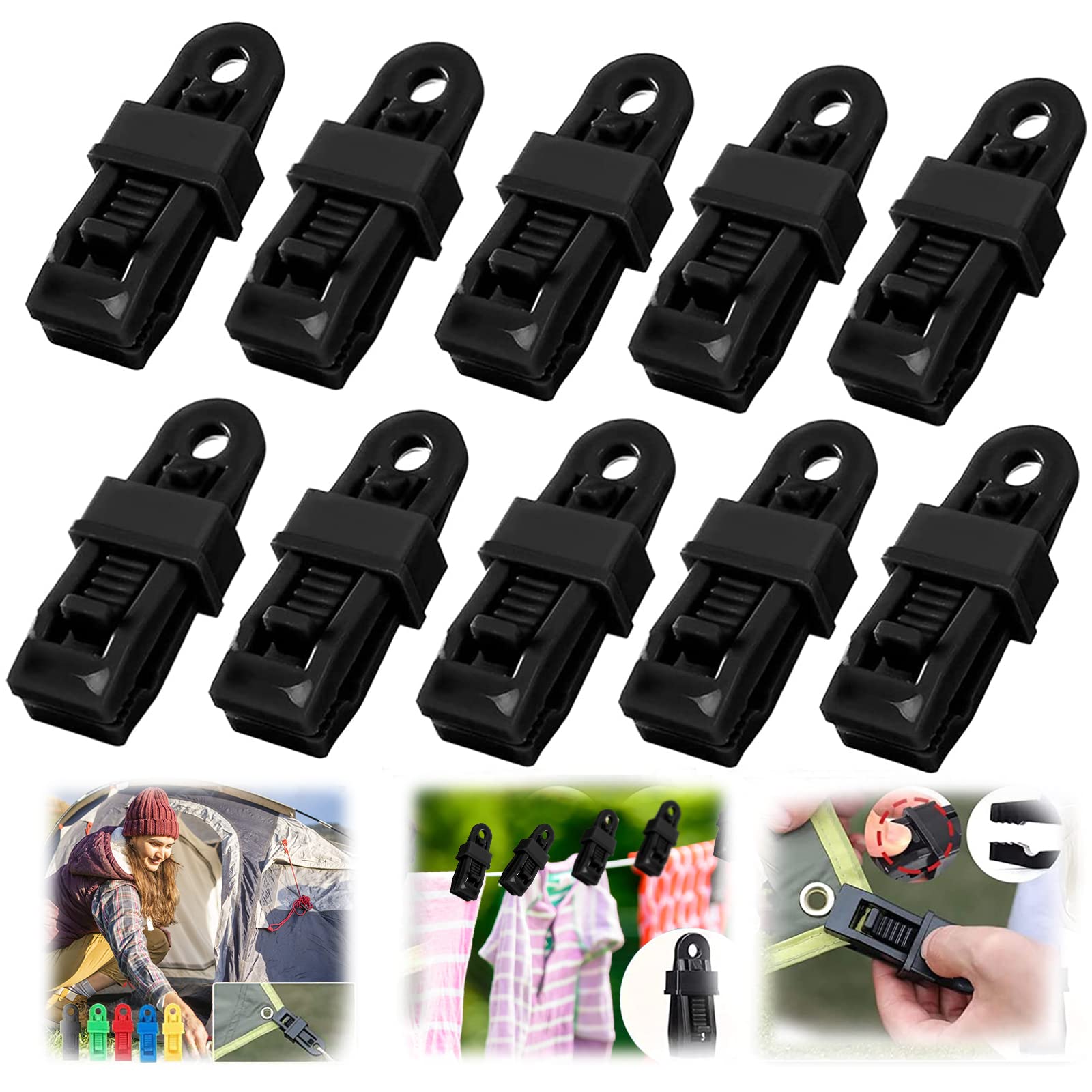 Lot De 10 Clips De Bâche Support De Bâche Pour Extérieur Avec
