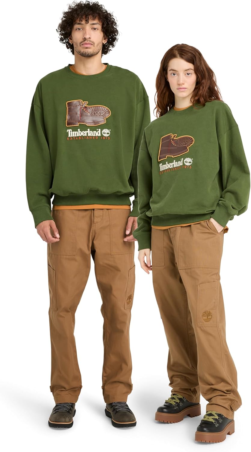 Timberland Mens New Box Fit Badge Crew Neck Sweatshirt - Image 2