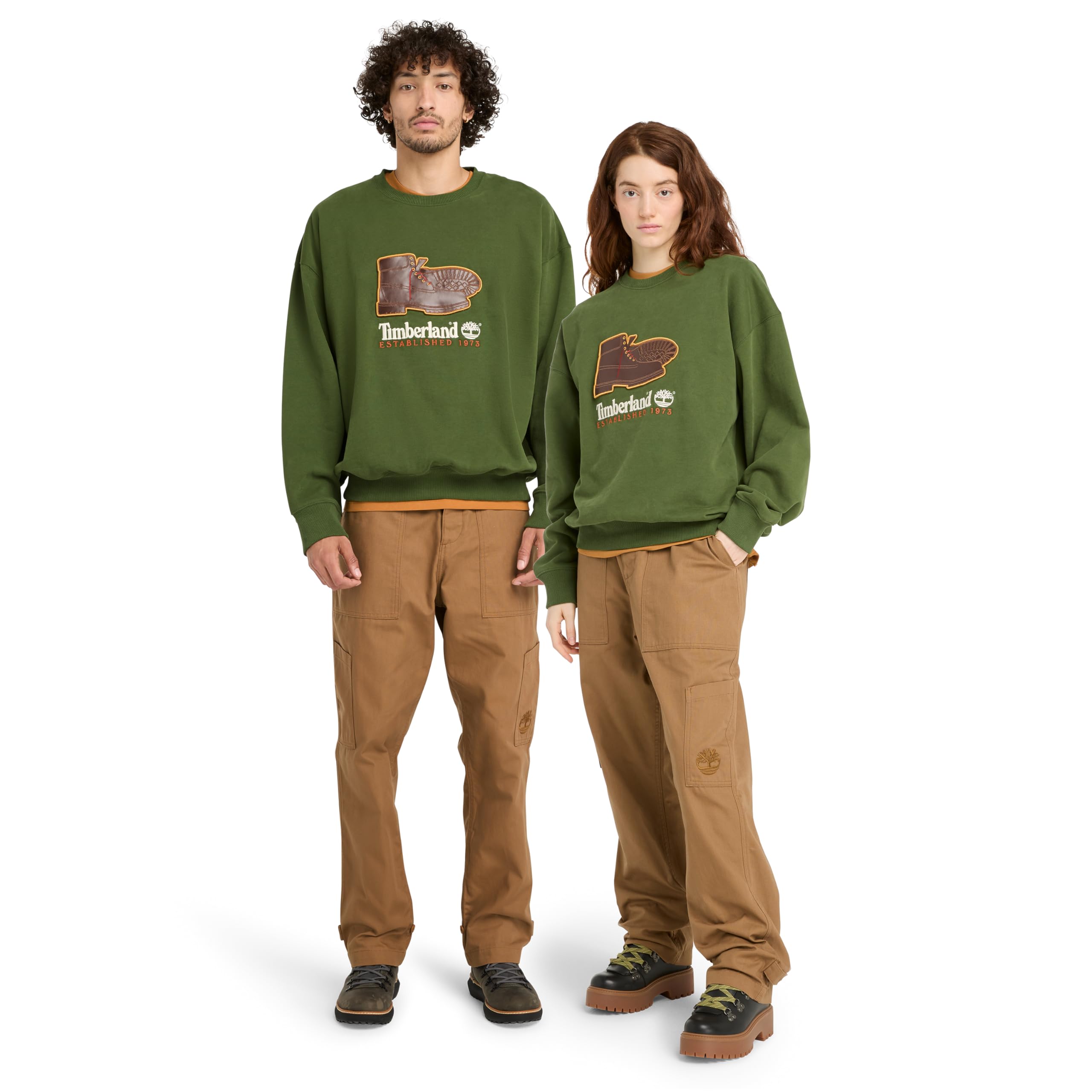 Timberland Męska nowa odznaka z okrągłym dekoltem