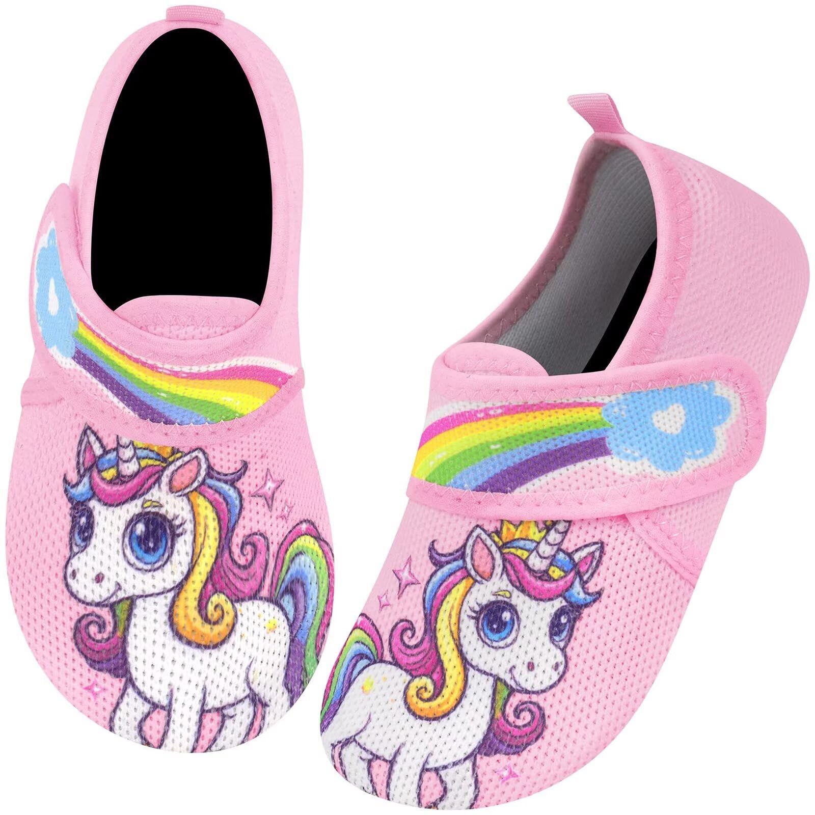 Kyopp Hausschuhe Kinder Junge Mädchen Pantoffeln Atmungsaktive Rutschfest Turnschläppchen Weich Barfussschuhe für Lauflernschuhe Kindergarten Slippers Gr.20-35