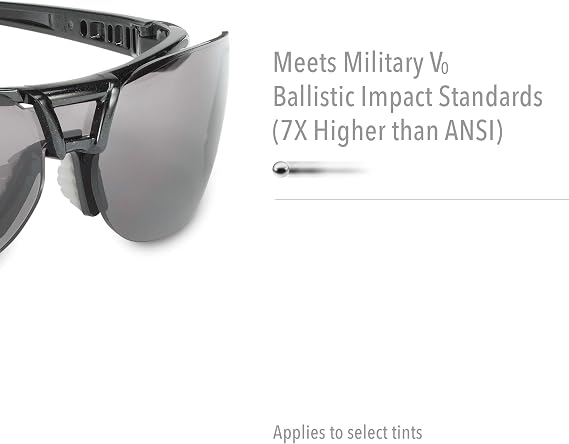 Uvex by Honeywell Protege Safety Glasses, Metallic Black Frame with Clear Lens & Uvextreme Anti-Fog Coating (S4200X)