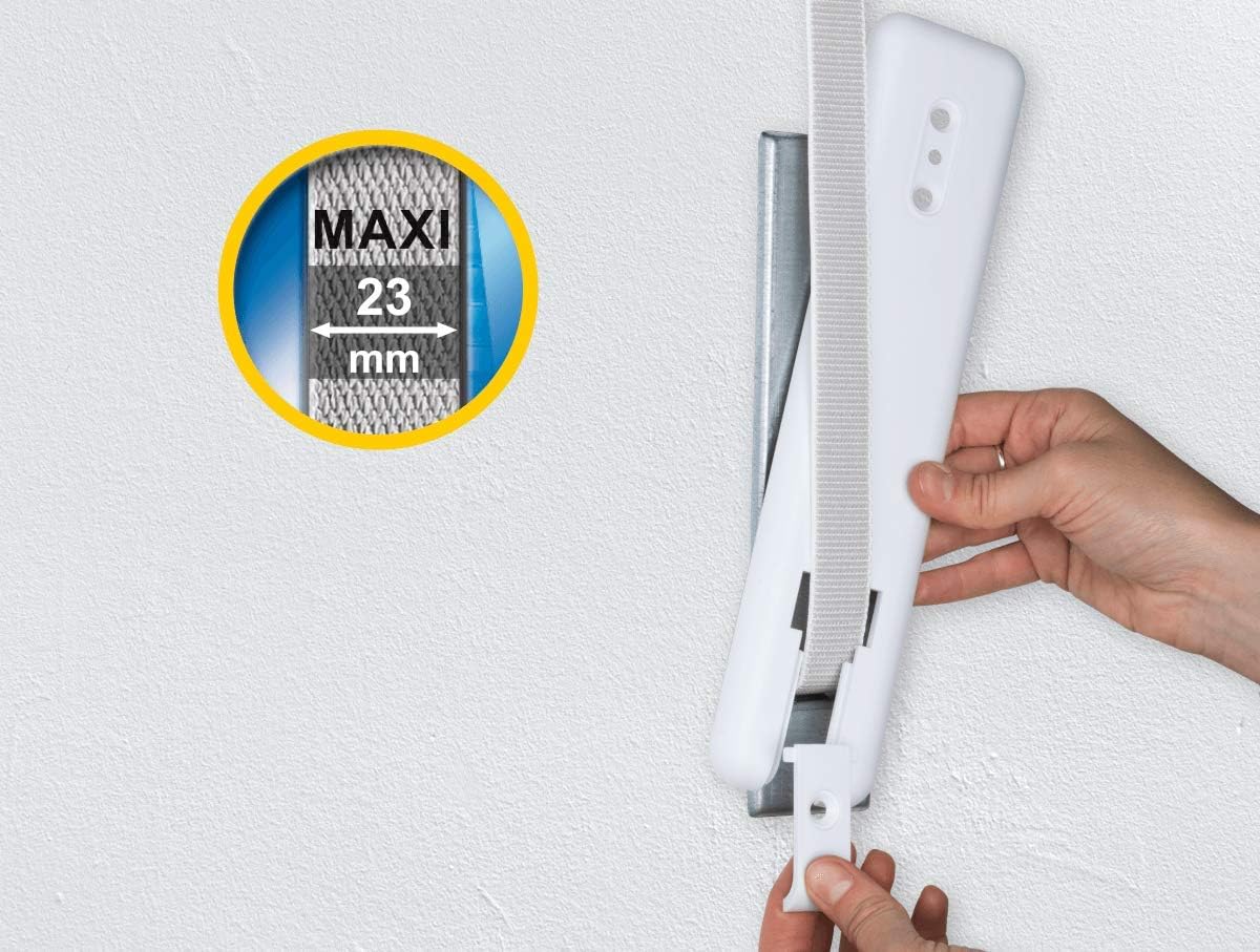 Schellenberg 53904 Roller Shutter Belt Cover Hole Spacing 18.5 or 21.5 cm, Easy Assembly Without Removing The Webbing, Cover Plate Duo Maxi, for Belt Winders and Inlet Winders, White