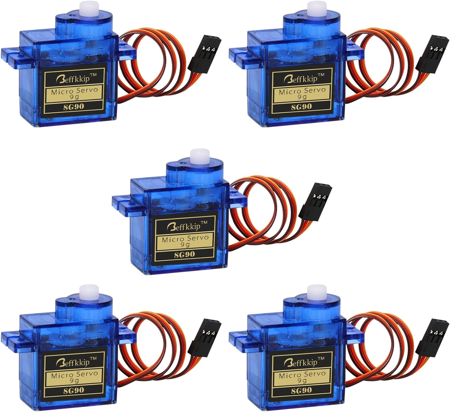 RC Servo 5Pcs SG90 9g Micro Servos for RC Robot Helicopter Airplane Controls Car Boat Mini Servo