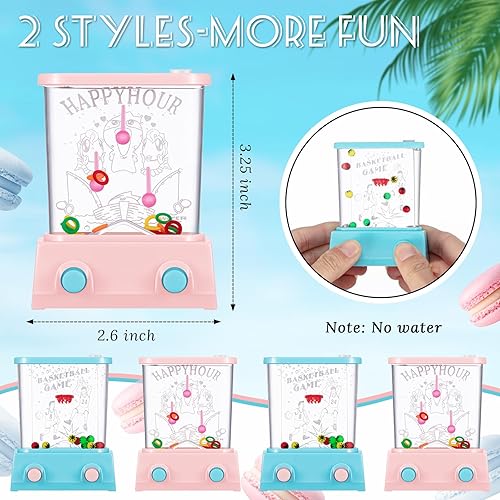 Vista 21 de Gejoy Juego de 4 piezas de juguetes de agua, rellenos de calcetines de Navidad de mano, juego de lanzamiento de anillo de agua, mini juegos retro