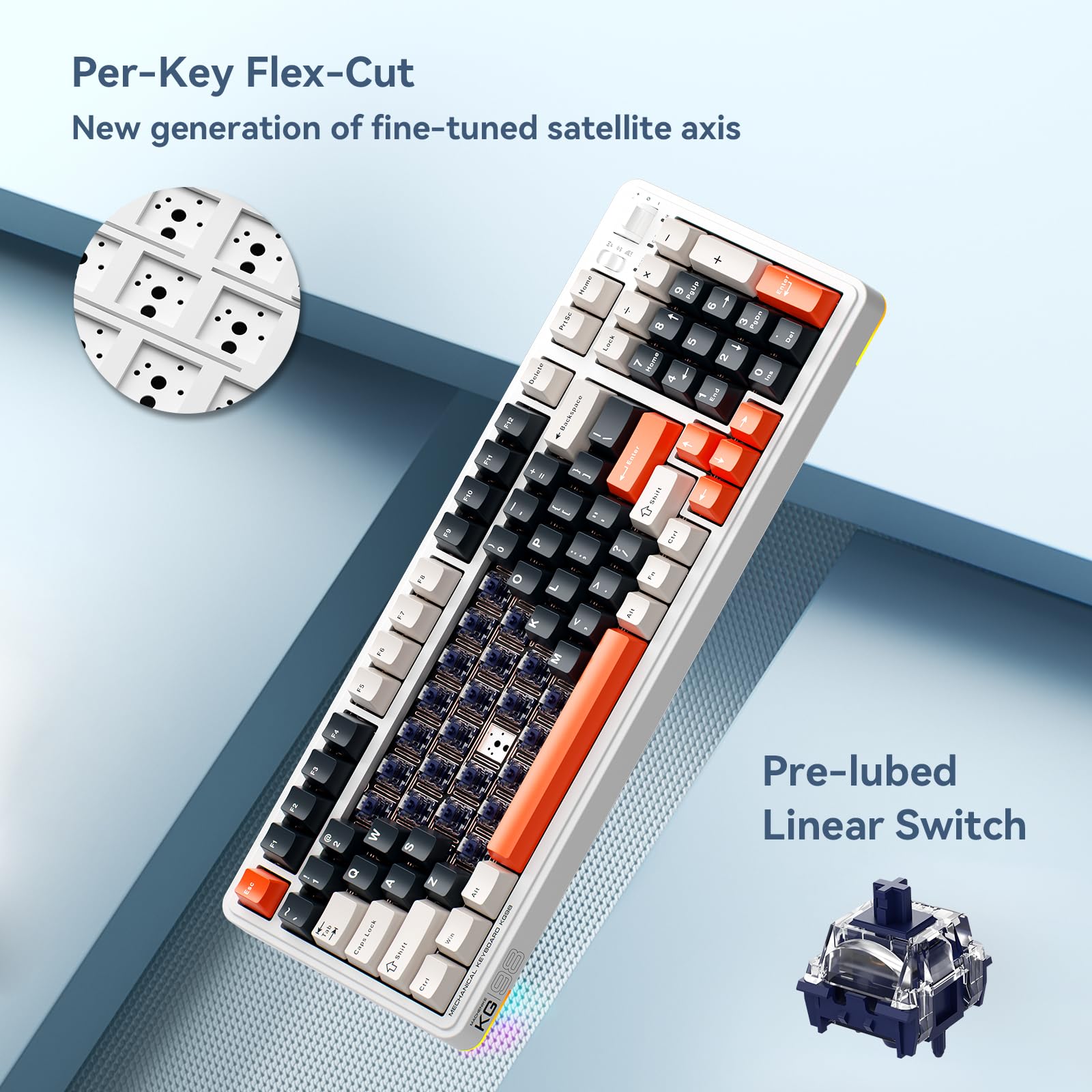 Amazon.com: Machenike KG98 Mechanical Keyboard,Hot Swappable