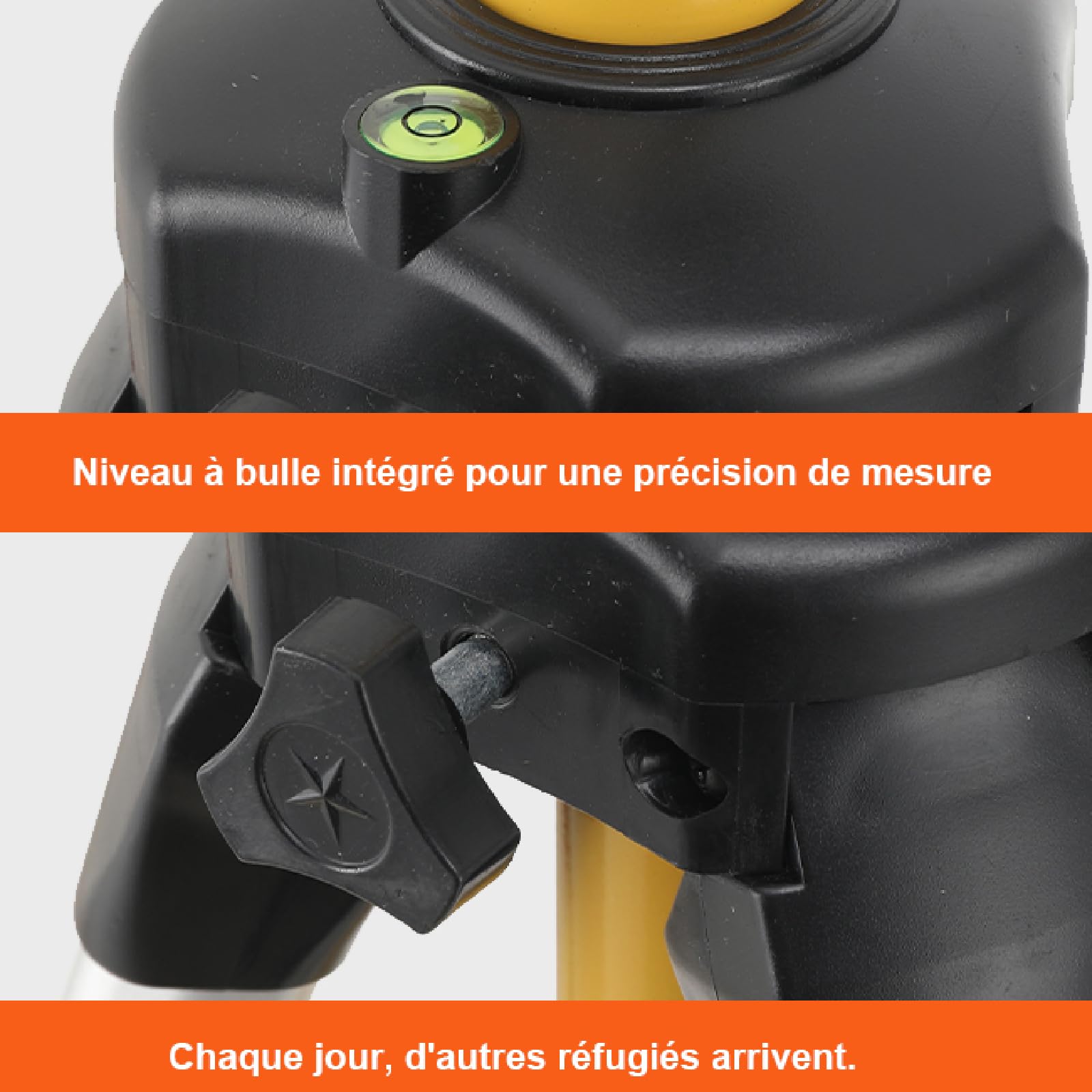 Perche télescopique 3,6m,Niveau Laser Perche Télescopique, Pôle de Montage Pour Laser Rotatif et Niveau Laser avec trépied avec Filetage Mâle 1/4-20 et Adaptateur Fileté 5/8-11