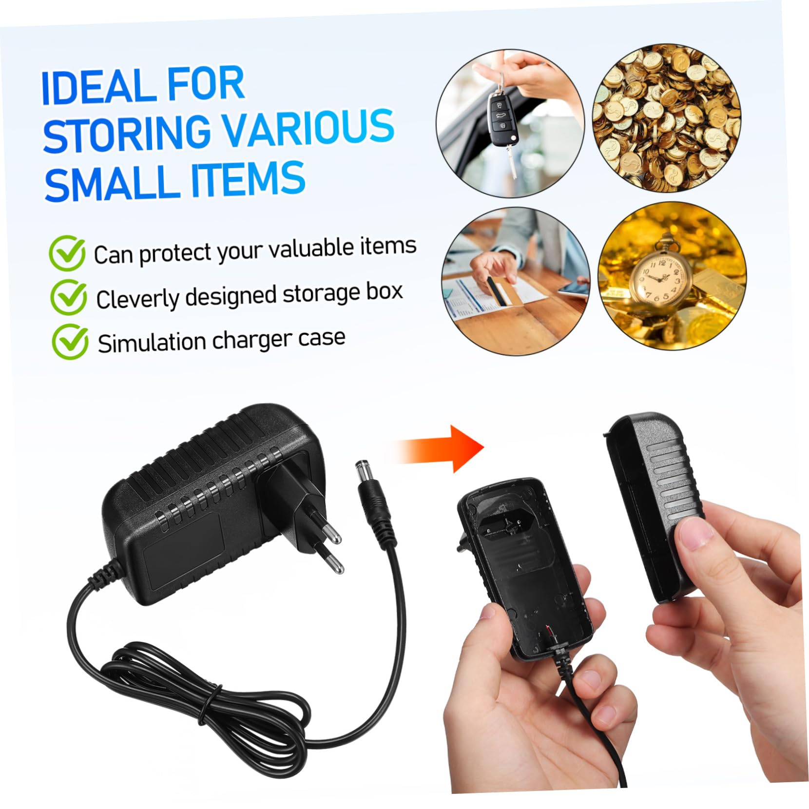 Finta Spina Caricatore con Scomparto Interno, Nero Abs