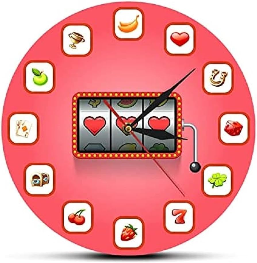 Amazon.co.jp: ウォールクロックスロットマシンフルーツシンボル