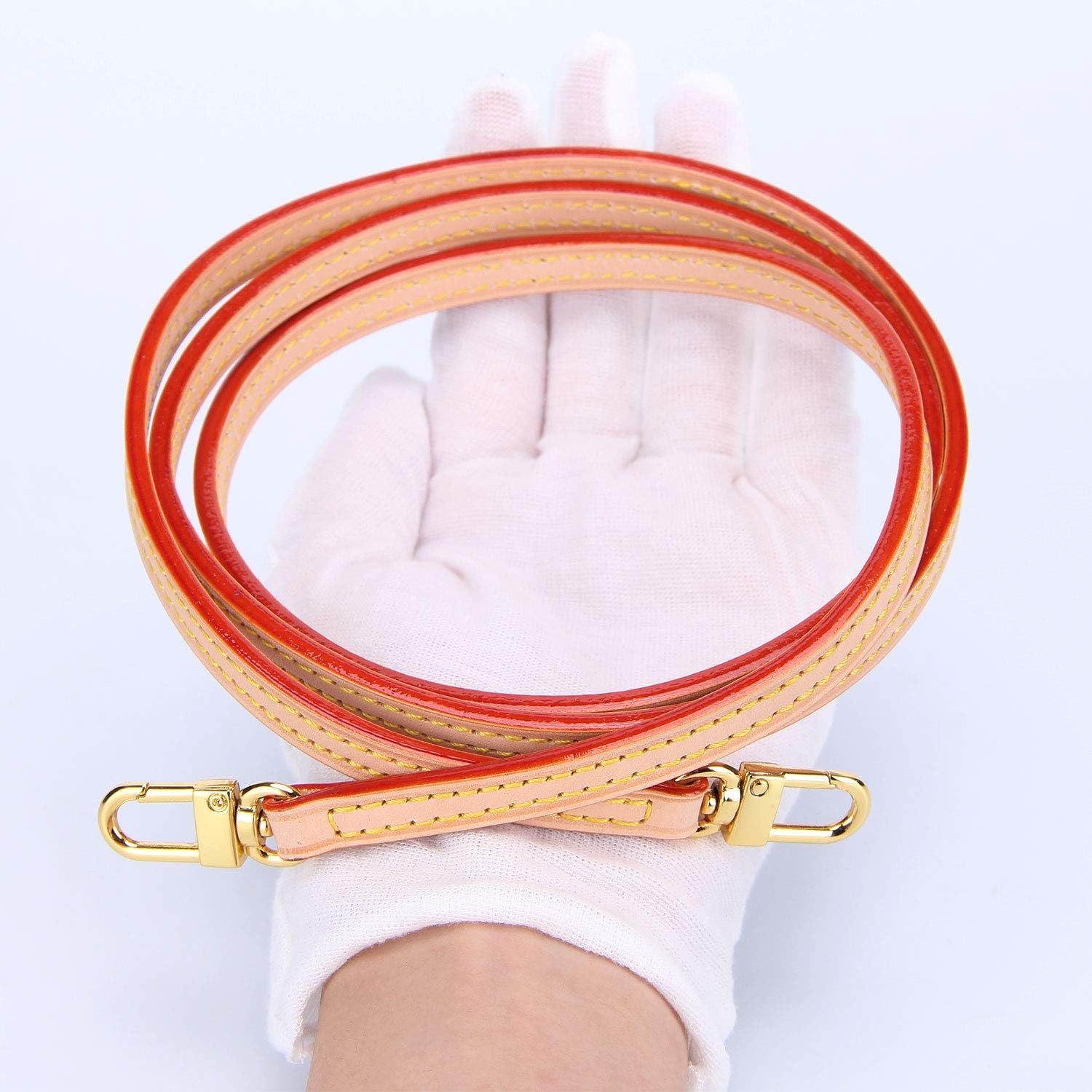 本物のバチェッタレザー調節可能/調整不能クロスボディ交換用ストラップ財布ショルダーバッグ用, 47 x 0.35インチ。調整不可,