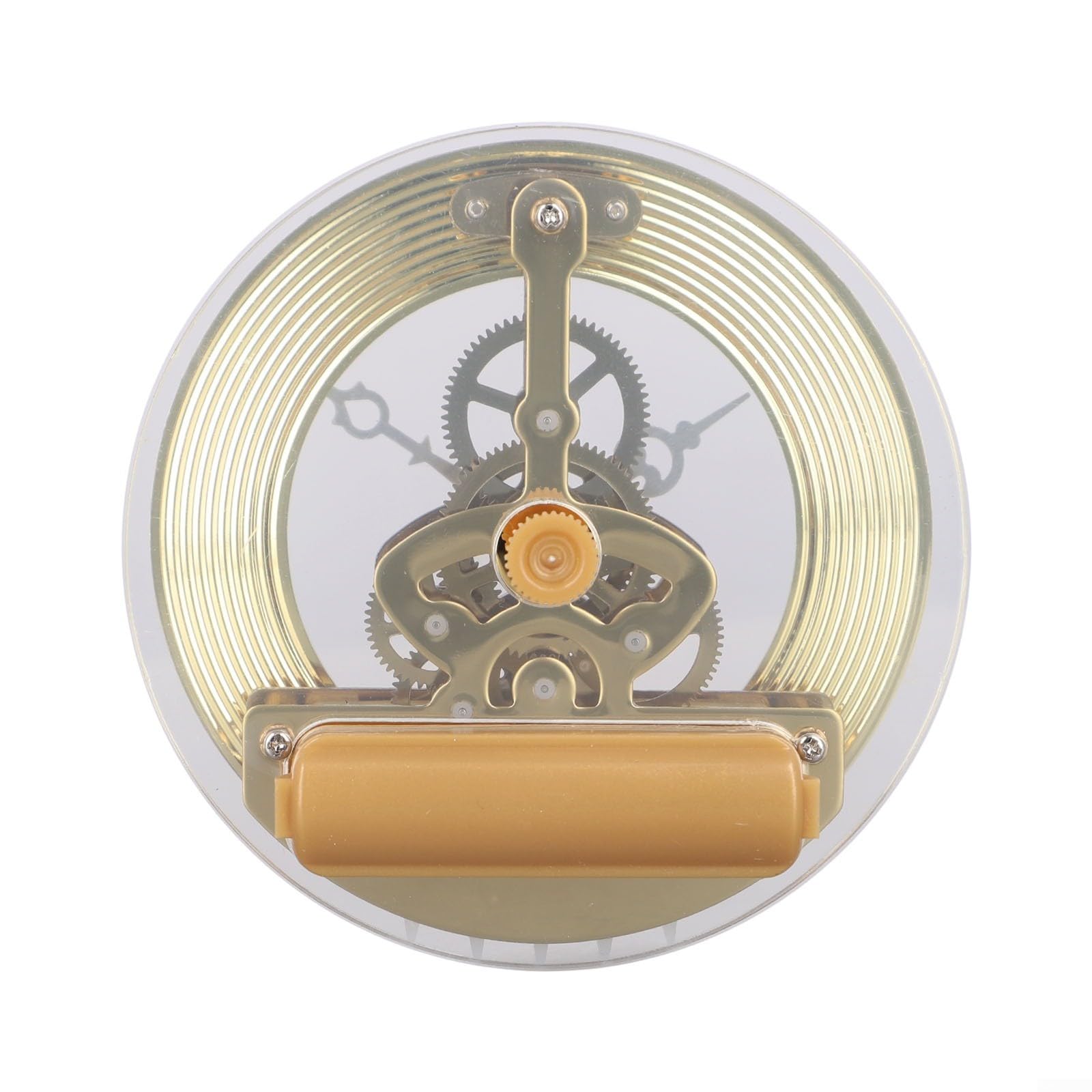 86 mm goldenes Skelett-Uhrwerk mit sichtbaren Zahnrädern und schwarzen römischen Zahlen, Kunststoff, DIY-Komponente, für Bastelprojekte (Gold)