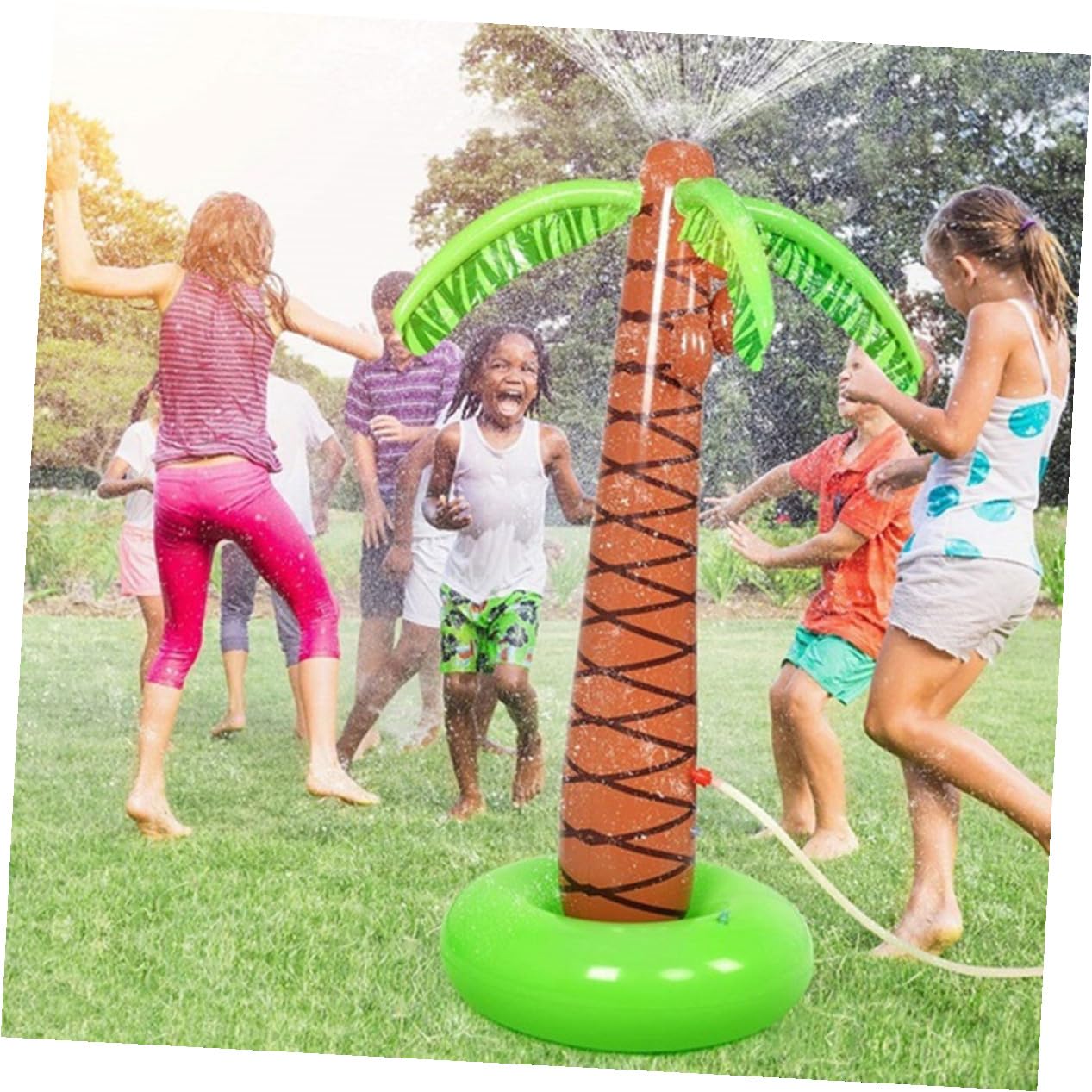 Juguete de Riego Rociador de Agua Palmera Inflable PVC