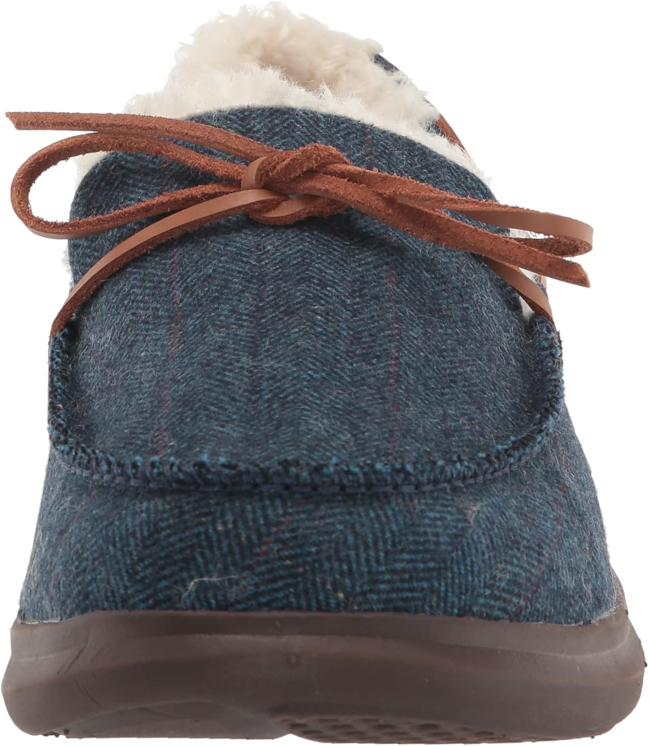 Spenco メンズ バーチツイードスリッパ, ネイビー, 12 Wide