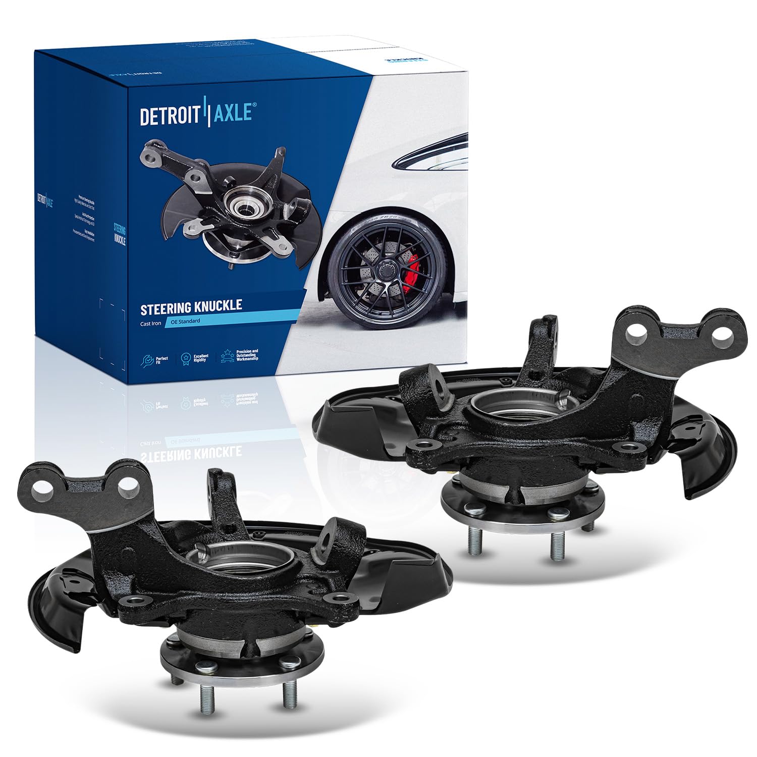 Detroit Axle - Front 2pc Steering Knuckles for 2008-2017 Toyota Highlander