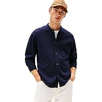 Tommy Hilfiger Uomo Giacca in Maglia Cardigan Essential Over Shirt in Cotone