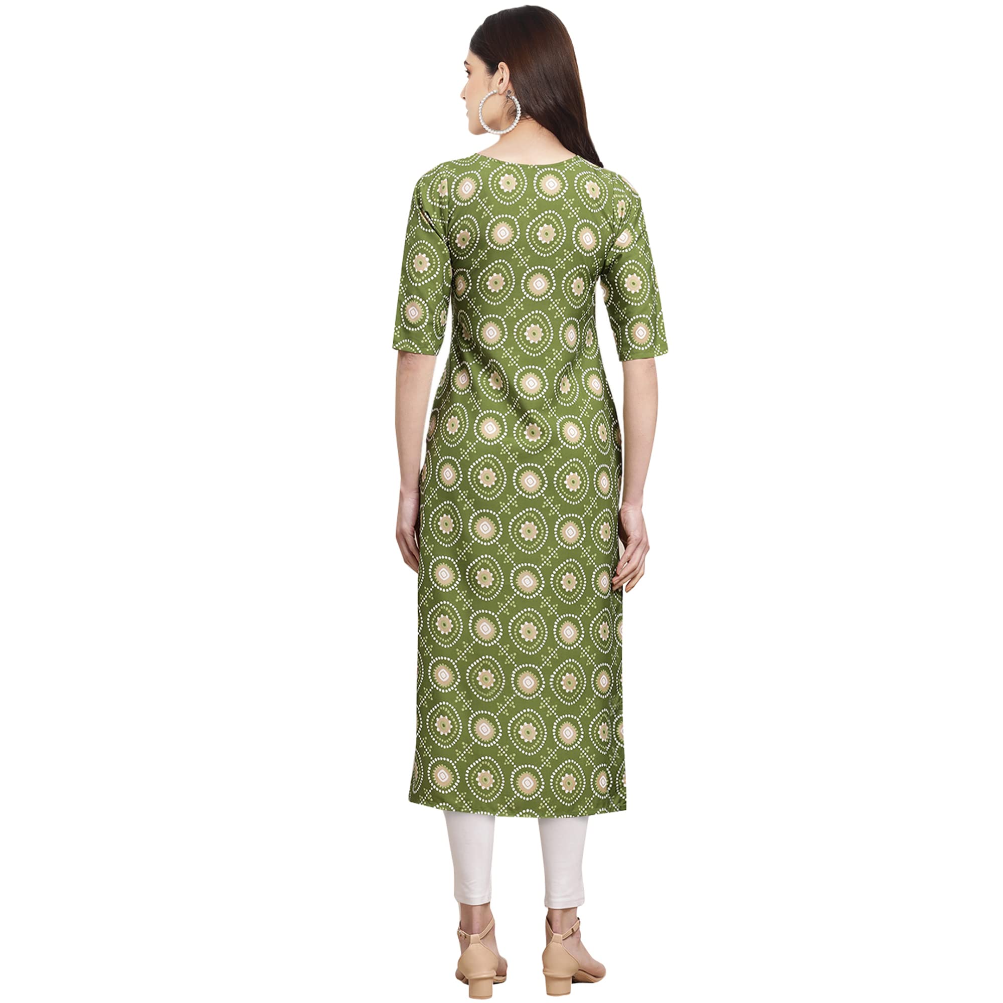 Pinkmint Women's Crepe Digital Print Straight Kurta [Pack Of 6](Qv-339-338-343-355-350-354-Xl)