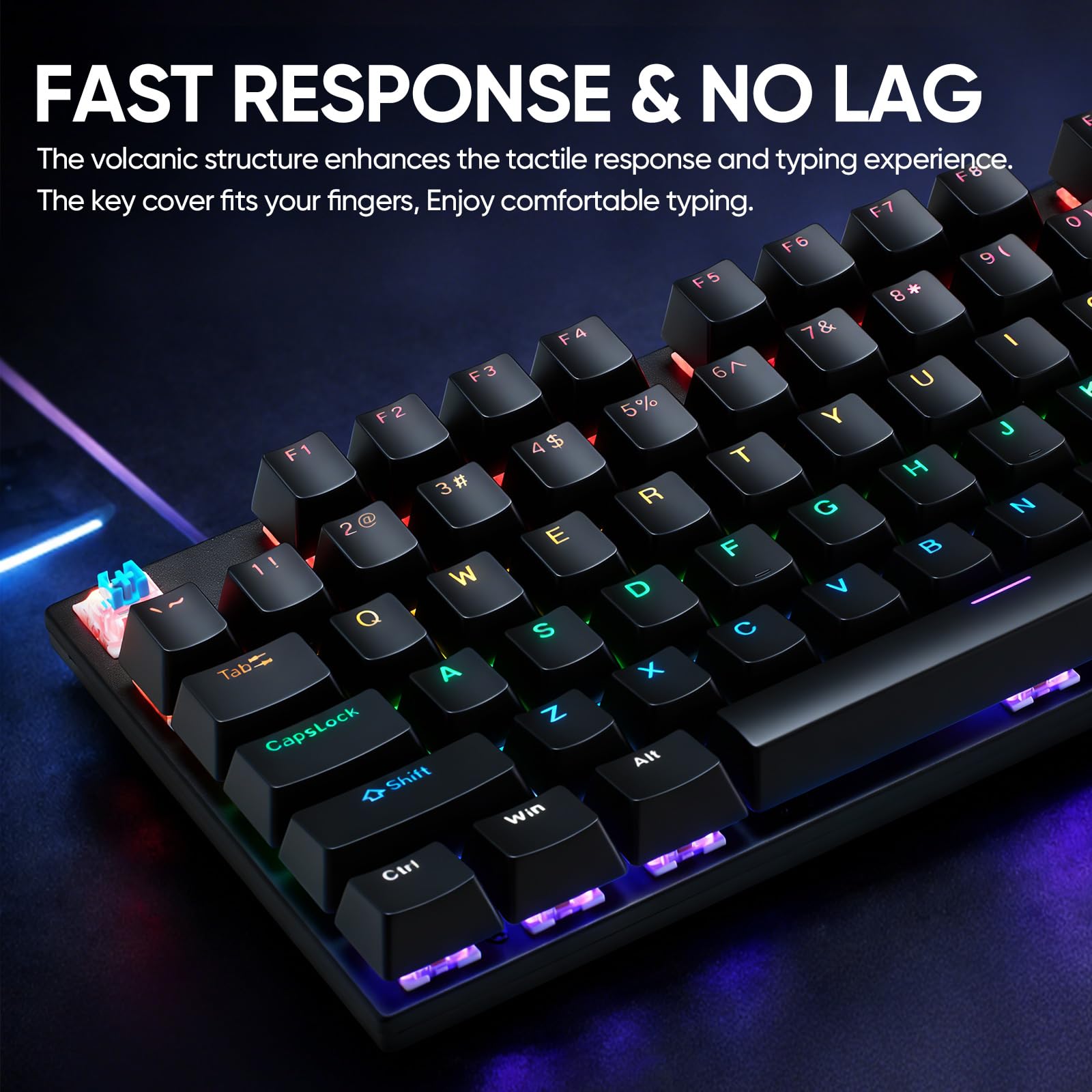 Teclado mecánico para juegos, mouse y alfombrilla de mouse y auriculares para juegos, paquete de retroiluminación LED RGB con cable para jugadores de PC y usuarios de Xbox y PS4, edición 4 en 1