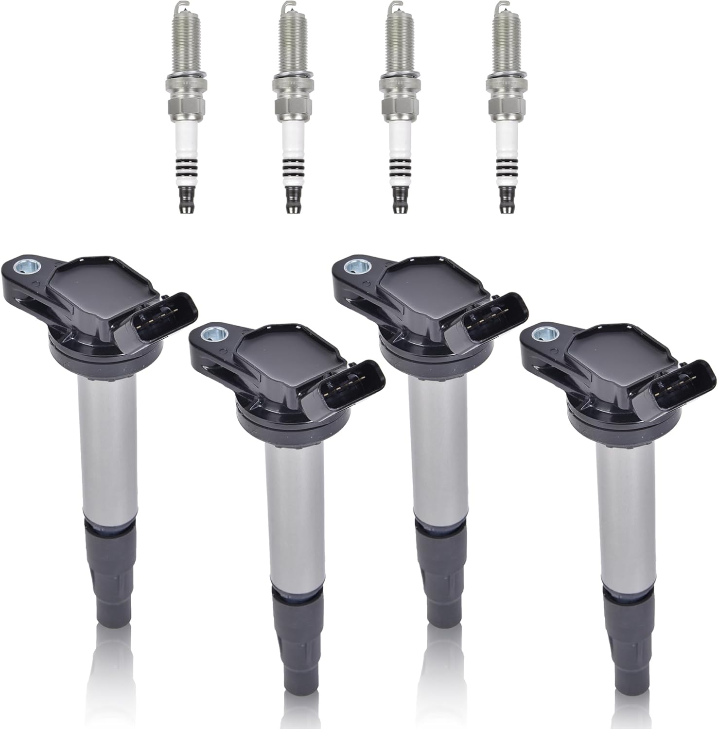 Ignition Coil Pack UF596 Iridium Spark Plugs 93501 Compatible with Toyota Corolla