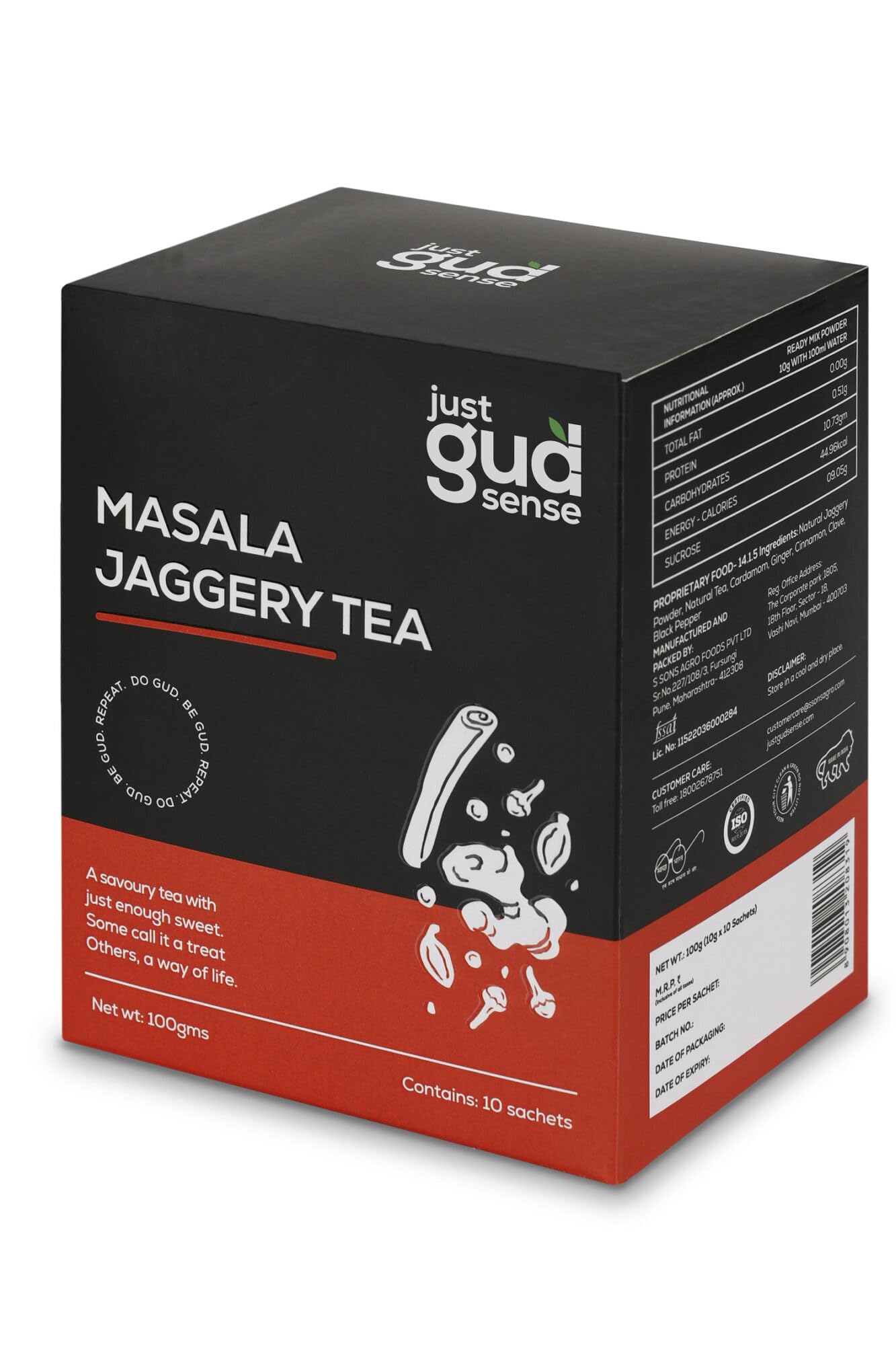 See full amazon price history chart for Just Gud Sense Masala Jaggery Tea Premix, 100g (10 sachets of 10 Grams Each) Just Gud Sense Masala Jaggery Tea Premix, 100g (10 sachets of 10 Grams Each) (B0CCJGNK9R) Amazon Price History, Amazon Price Tracker