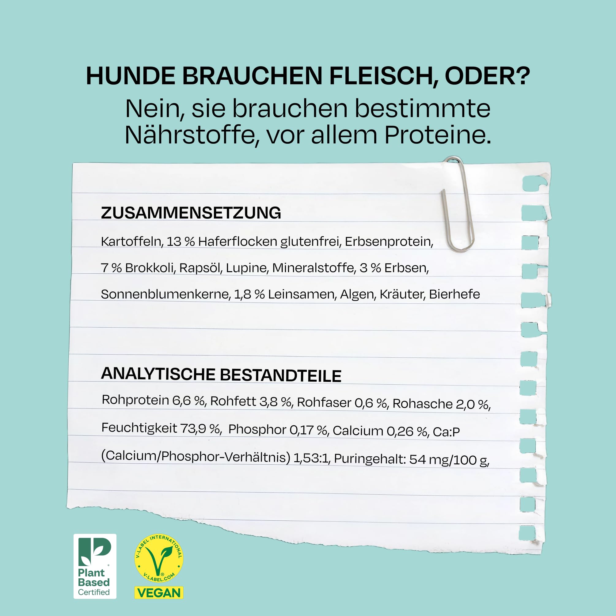 VEGDOG hypoallergenes Nassfutter im Tetra Pak (10 x 200 g) | Adulte Hunde | ohne Gluten und Soja | Alleinfutter für Allergiker mit Erbsenprotein