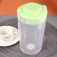 Vista 2 de Hemoton Jarra de plástico para limonada de campamento, jarra de agua de plástico con tapa, agua transparente, té helado, jarra de bebidas