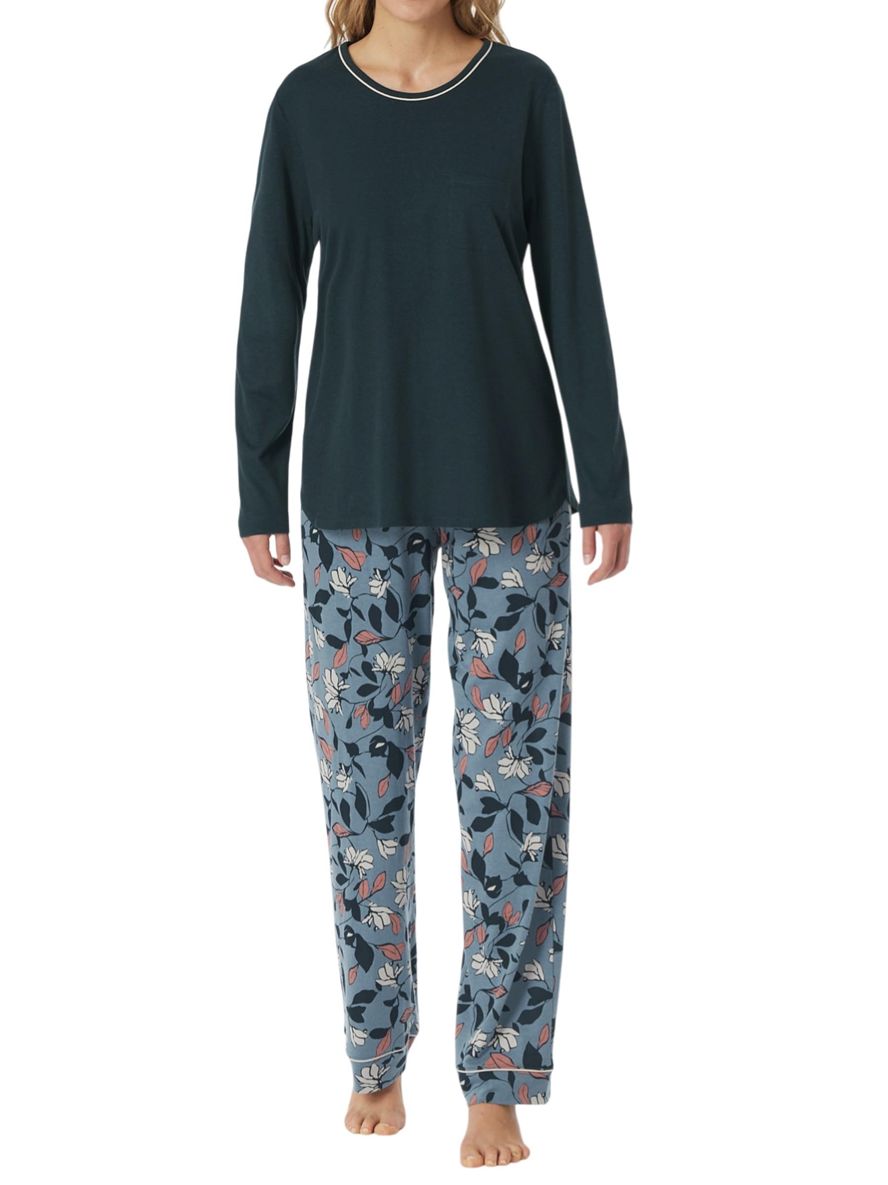 Schiesser Damen Langer Schlafanzug Pyjama Lang - 181237, Größe Damen:40, Farbe:Mehrfarbig 2