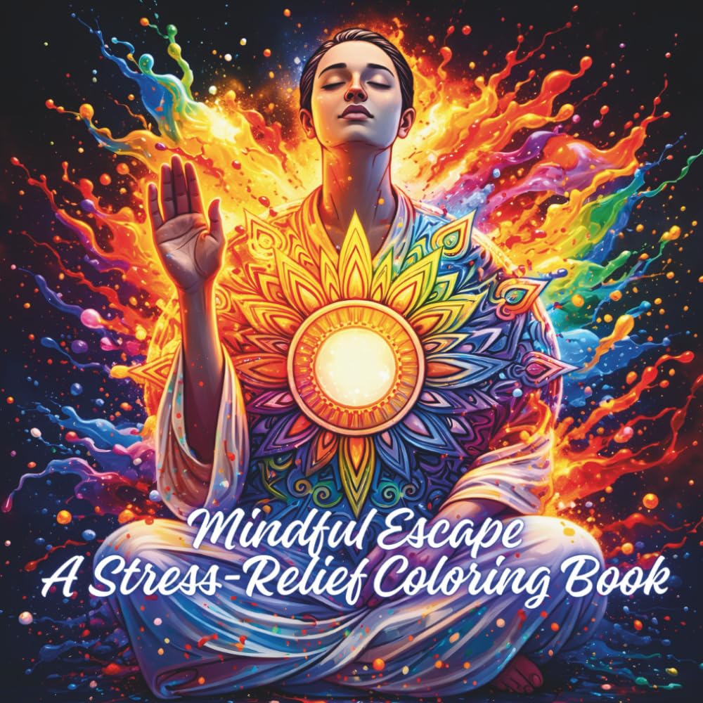 Mindful Escape: A Stress-Relief Coloring Book Cover