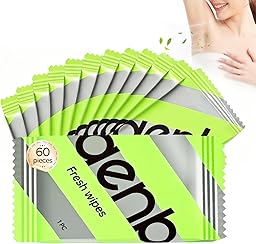 60 Piezas Toallitas Desodorantes Antitranspirantes,Toallitas para Control de Sudoracion Axilar,Toallita de Limpieza Refrescante para Actividades al Aire Libre,Para Mujeres y Hombres