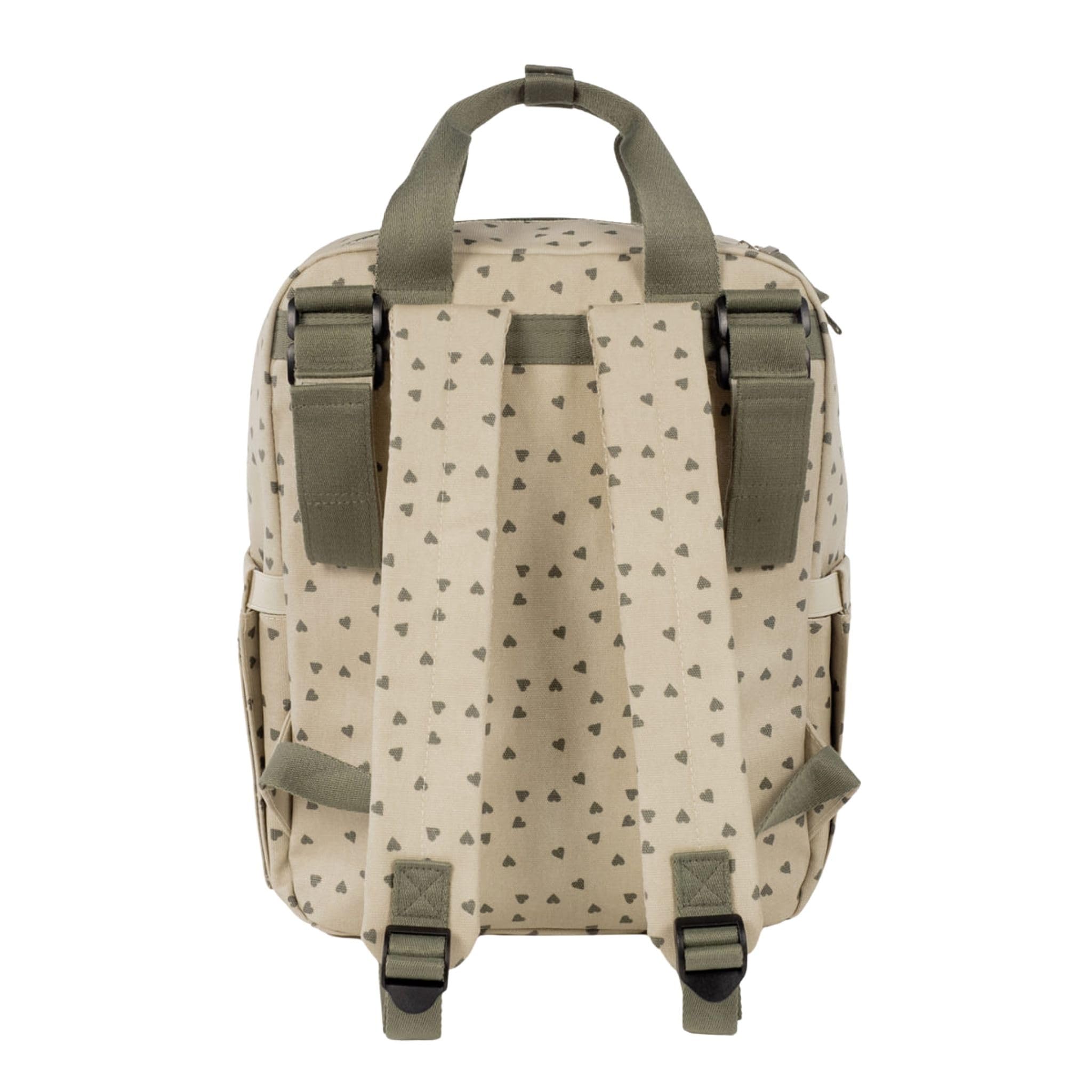 Walking Mum - Mochila Corazones Poppy Musgo
