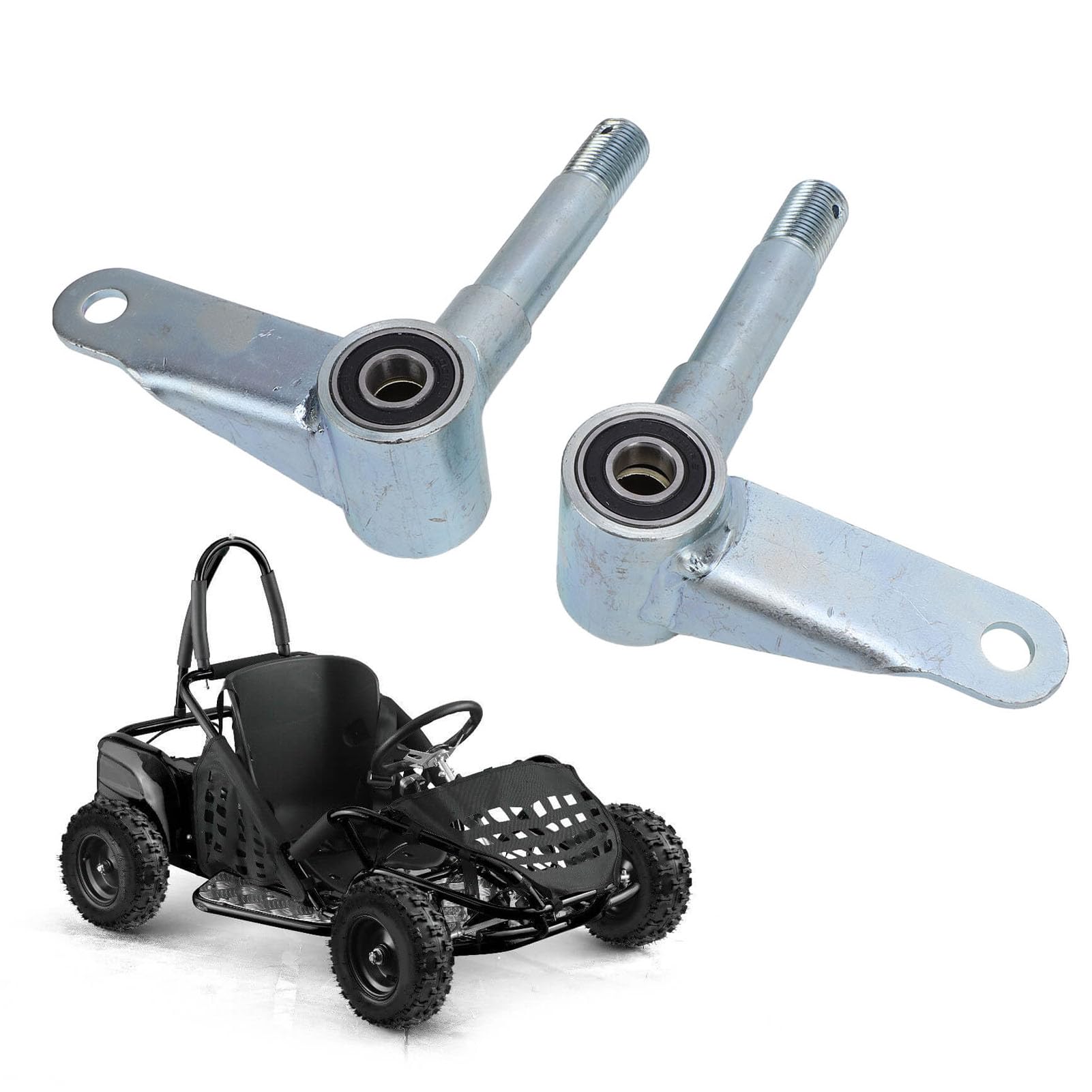 SIXRUN Eje de volante Go Kart con acero de aleación de alta resistencia para quad UTV 110, 125, 150, 200, 250, aumenta la seguridad y la estabilidad, fácil instalación