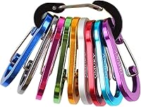 Vista 11 de OMUKY Mosquetones multicolor Clips de gancho Accesorios de camping Hebilla para senderismo al aire libre Viajar