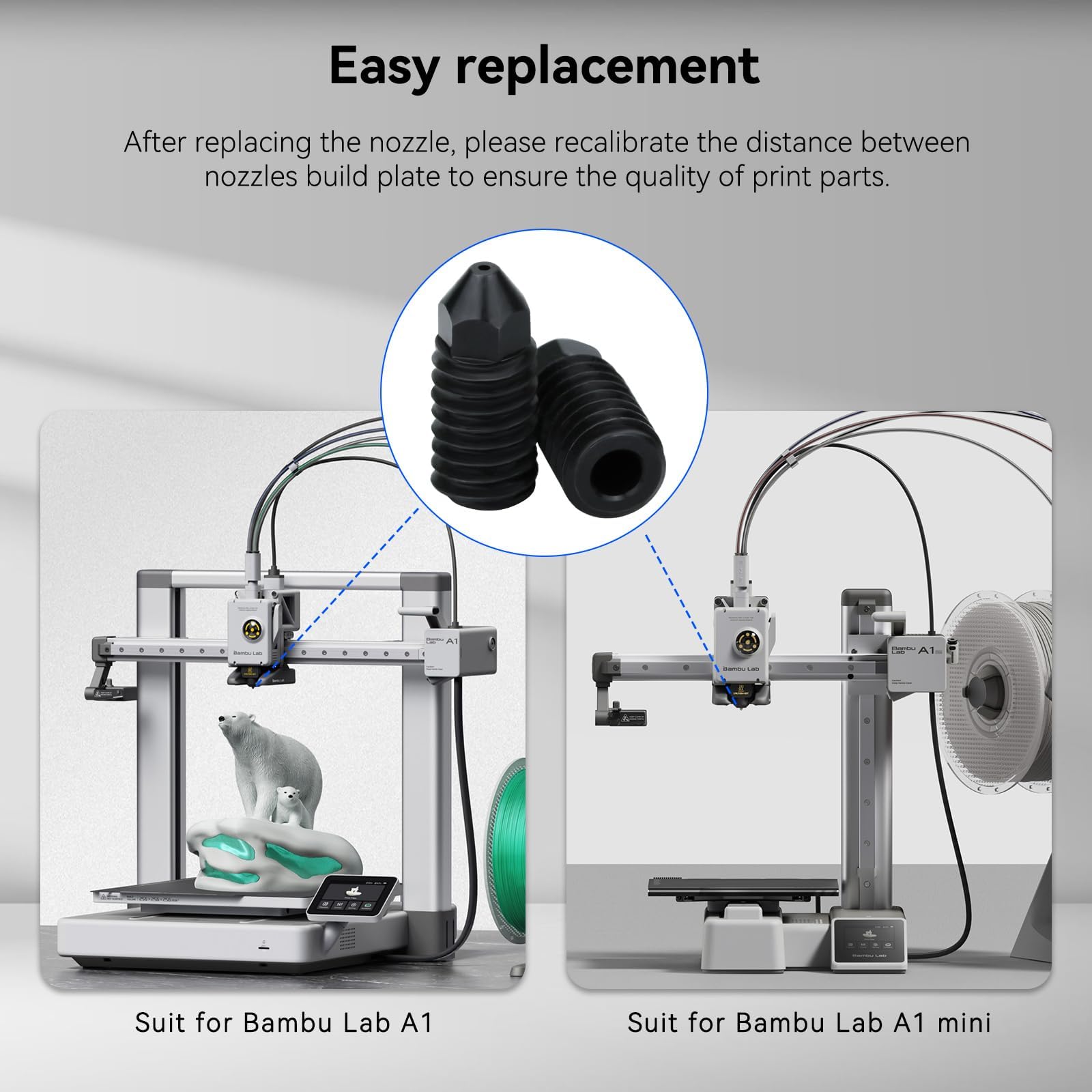 Amazon.co.jp: 8個 0.2+0.4+0.6+0.8mm Bambu ノズル用、アップグレード