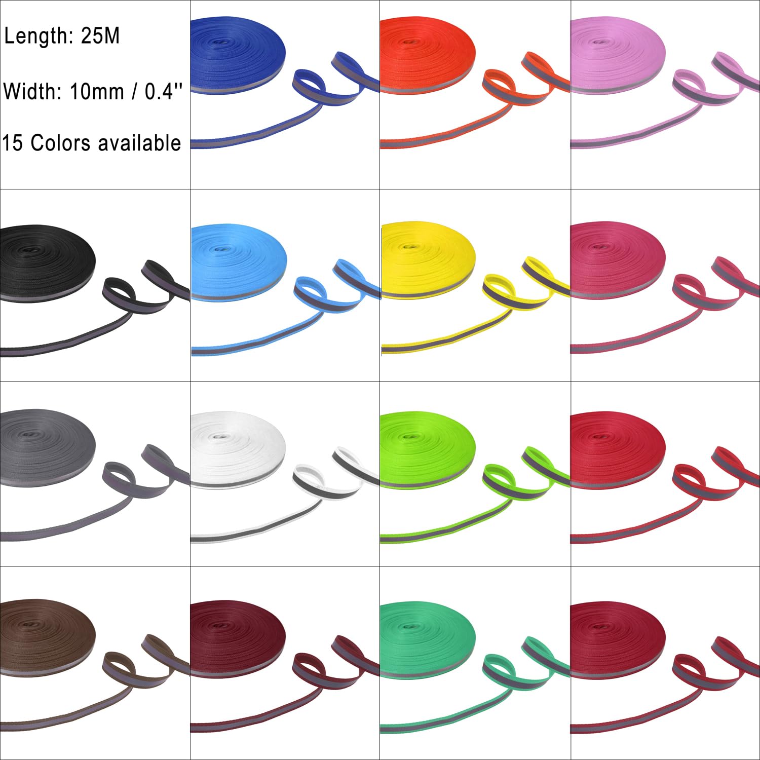 Bande REFLECHISSANTE à Coudre Microprismatique GRISE - QUICOM