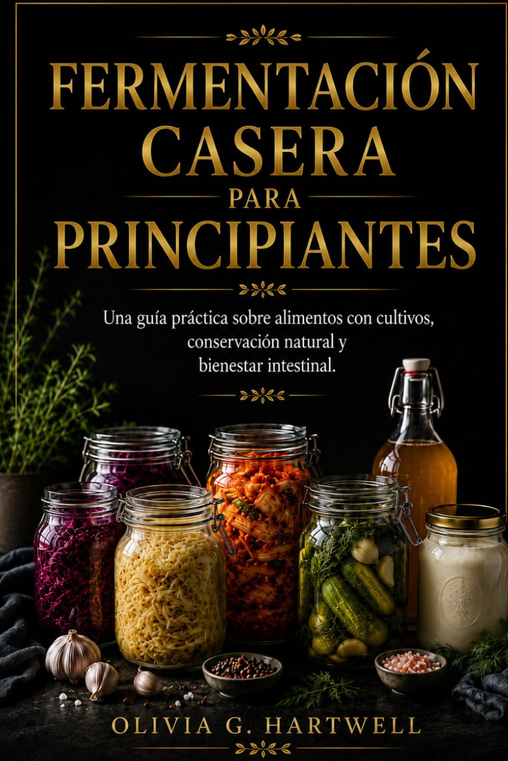 FERMENTACIÓN CASERA PARA PRINCIPIANTES: Una guía práctica sobre alimentos con cultivos, conservación natural y bienestar intestinal.