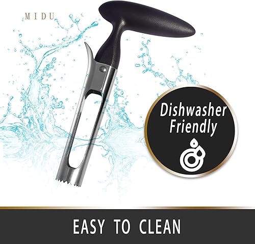 Miniatura 7 de Paquete de 2: descorazonador de manzana, fácil de usar, herramienta de acero inoxidable de grado alimenticio para descorazonar frutas y verduras,