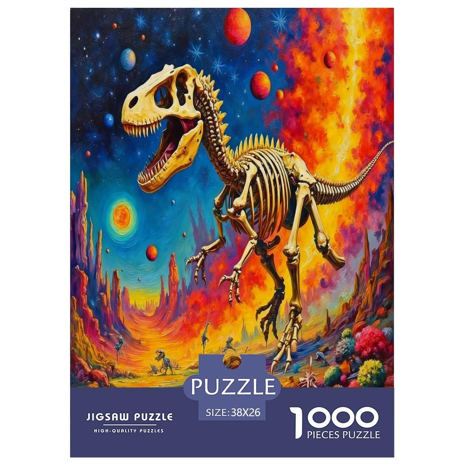 1000 Piece Dinosaur Game Puzzle Great Gift for Adults Educational Games Home Decoration Brainteasing Animal Jigsaw Puzzle for Adults 38x26cm/1000pcs