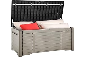 YITAHOME 120 Gallon Large Outdoor Waterproof Deck Storage Bench