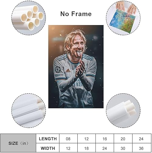 Miniatura 2 de ANDUI Luka Modri - Póster apasionado de atletas famosos del fútbol, leyendas, pintura sobre lienzo, póster de arte de pared, impresión de pergamino,