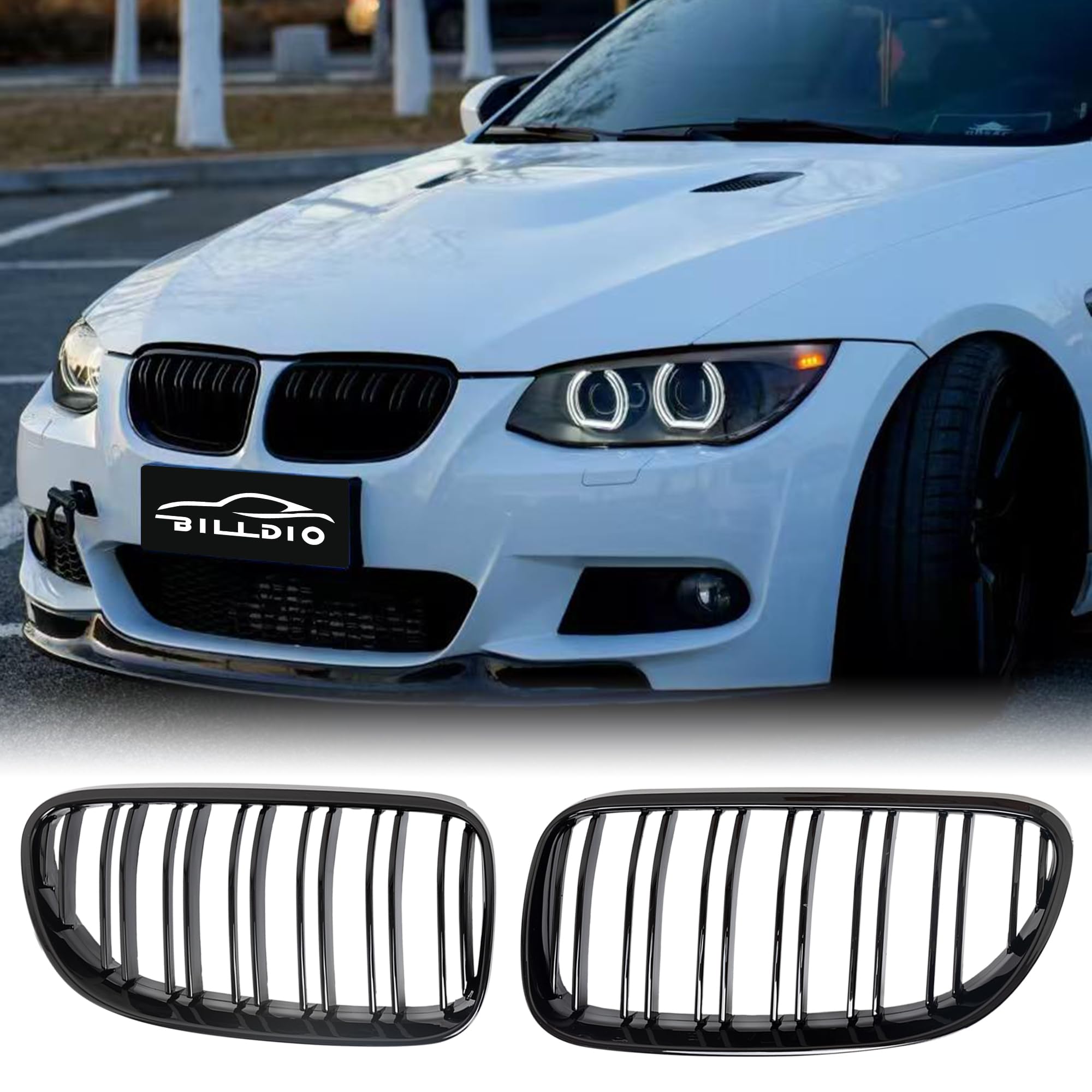 Amazon.co.jp: BILLDIO E92 E93 フロントキドニーグリル ABS ダブル