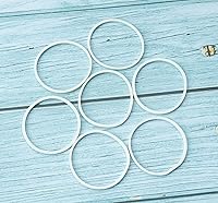 Vista 6 de 200 bandas de goma de 1 pulgada de diámetro interior, color blanco, elásticas y resistentes, para el hogar, escuela, oficina, suministros