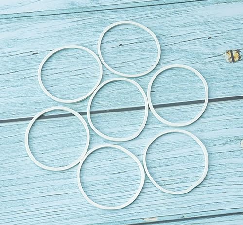 Miniatura 6 de Ruwado 200 bandas de goma de 1 pulgada de diámetro interior, color blanco, elásticas y resistentes, para el hogar, escuela, oficina, suministros de