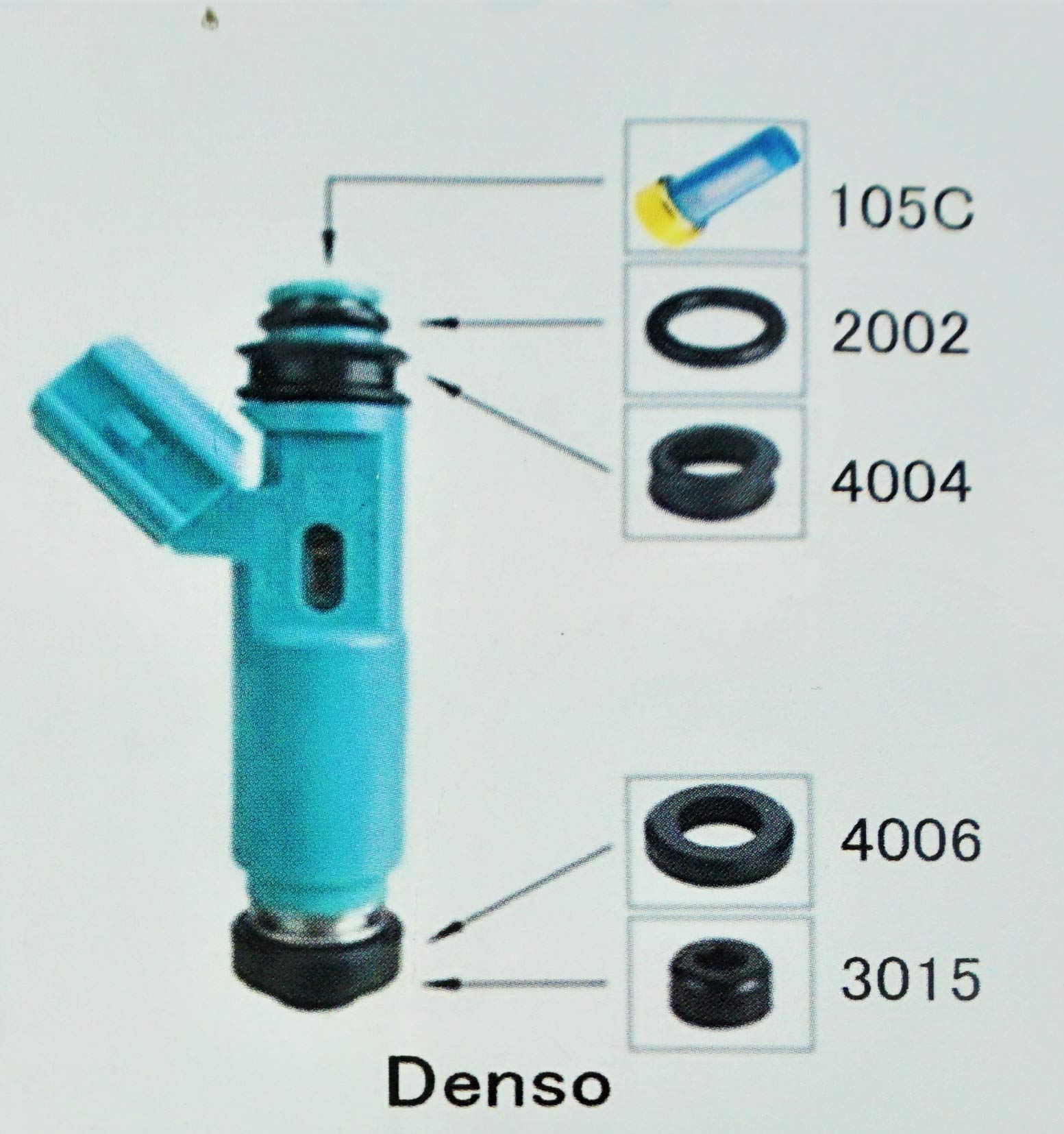 Buy Fuel Injector Rebuild Kit for DENSO (Blue) with Optional