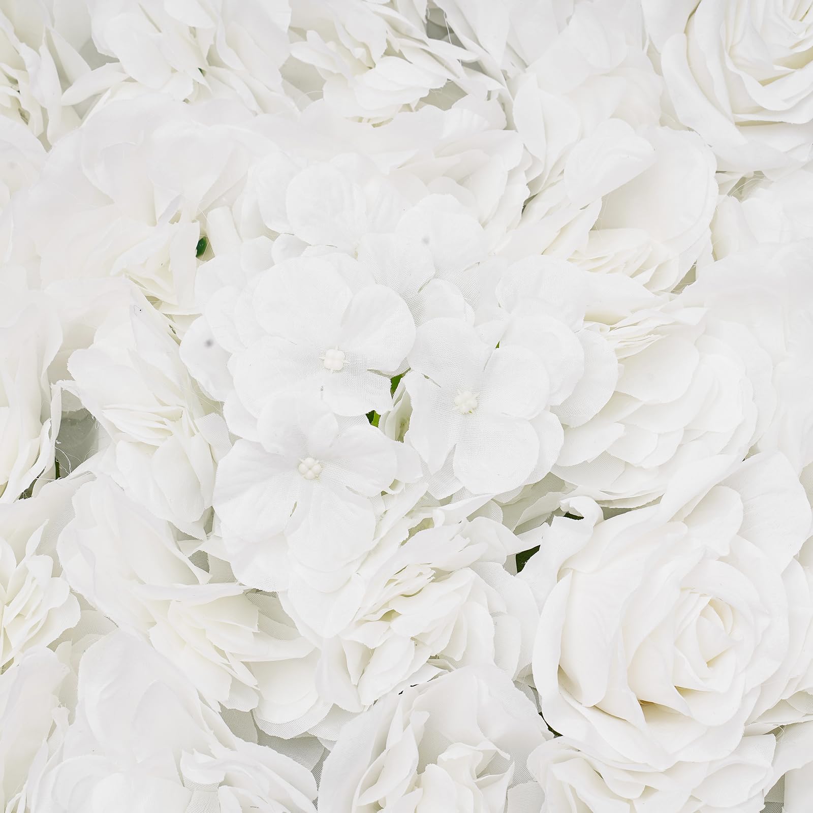 Panel de pared de flores, 1 x 1 m, pared de flores, flores de seda, decoración de pared cuadrada, decoración de pared para bodas, fiestas, accesorios de estudio fotográfico, etc, verde y