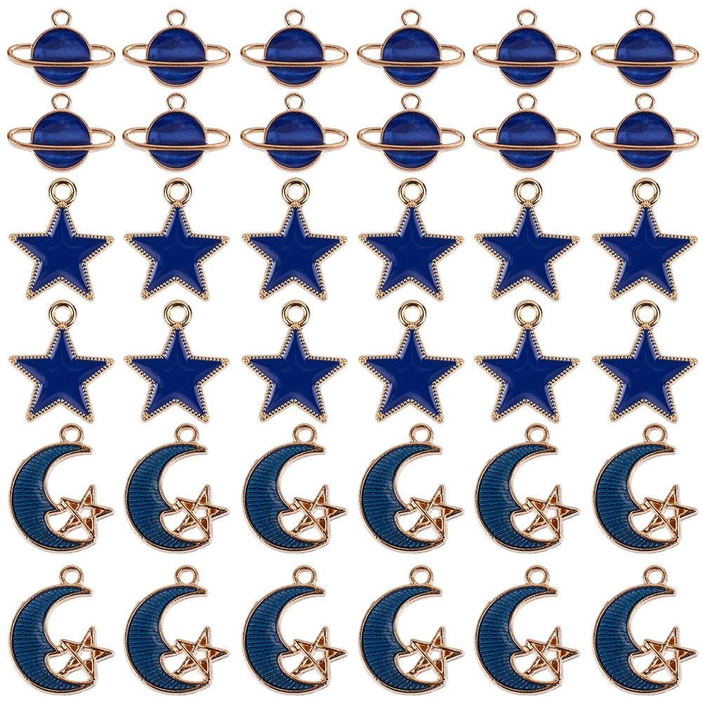 Breloques Planète Bleue Jupiter météo céleste pour fabrication bijoux et loisirs créatifs DIY