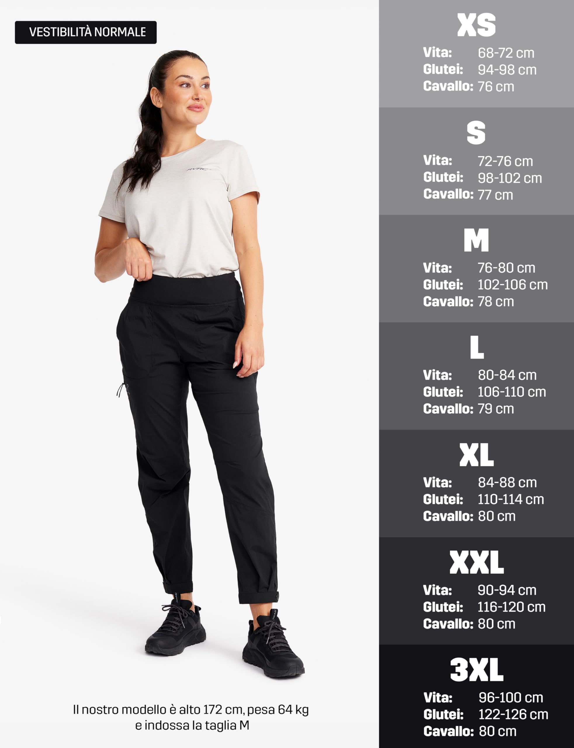 RevolutionRace Breezy Curved Ankle Stretch Pantaloni da Donna, Pantaloni Leggeri e Traspiranti per l'uso Quotidiano e Tutte Le attività All'aperto