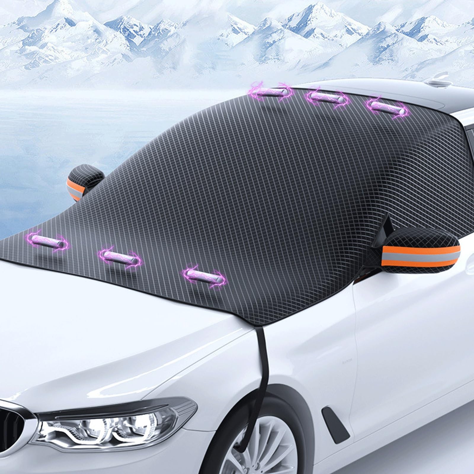 Copriparabrezza Invernale Per Opel Mokka B 2021-2024 – Magnete, Antighiaccio, Antipolvere, Telo Spesso In Tessuto Impermeabile, Pieghevole E Portatile