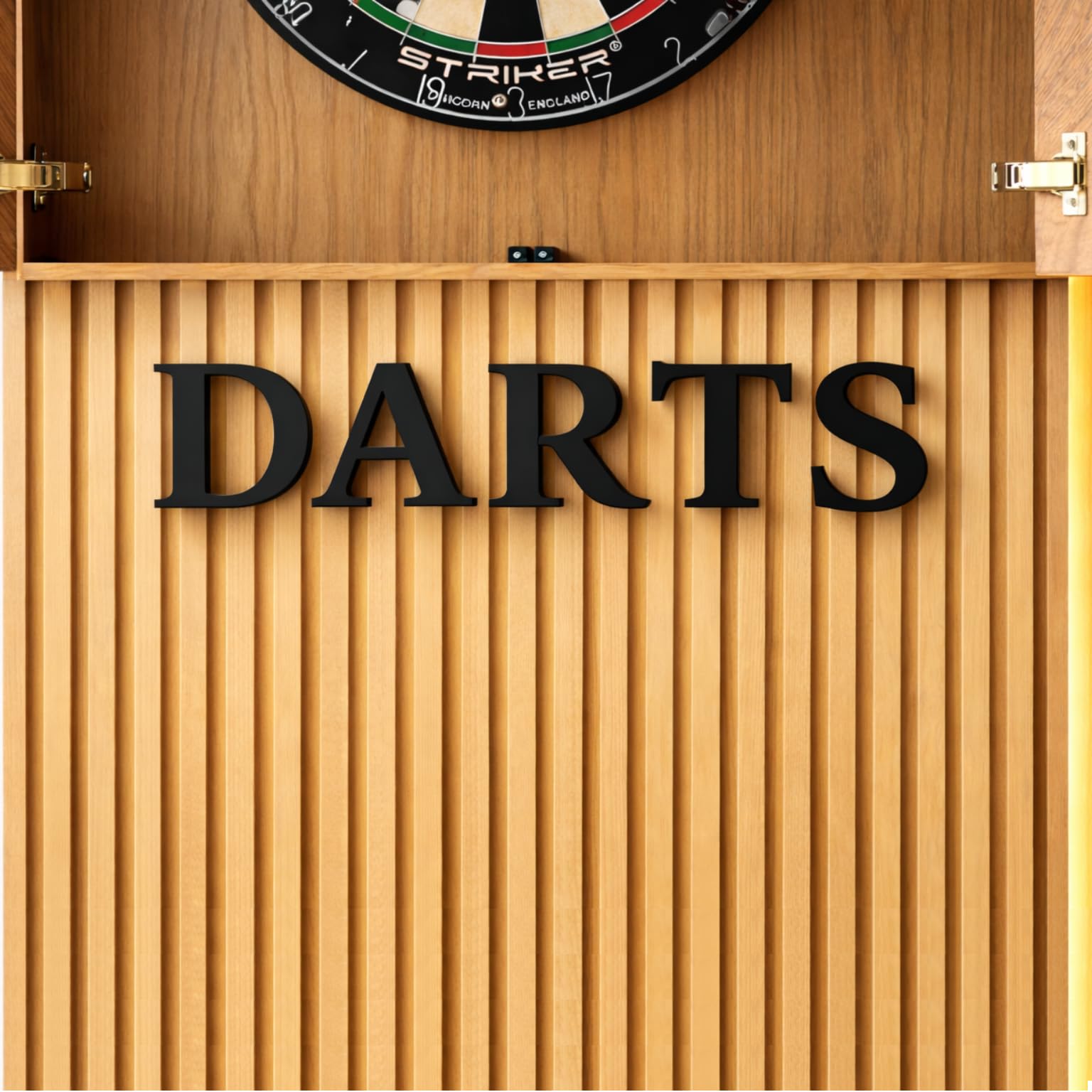DARTS 3D Wall Letters Sign Man Cave Games Room Dartboard Dad (Black)